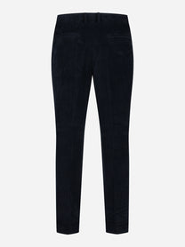 Pantaloni in cotone e modal blu - vista posteriore