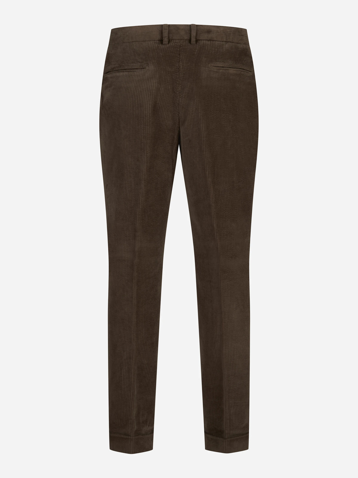 Pantaloni in cotone e modal marrone - vista posteriore