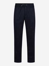 Pantalone jogging con coulisse blu - vista frontale