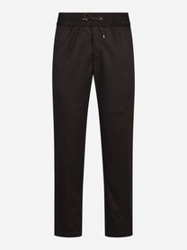 Pantalone jogging con coulisse testa di moro - vista frontale