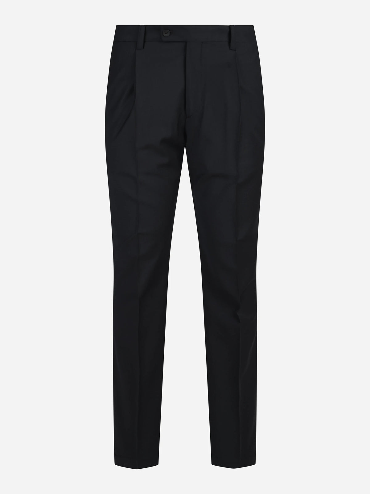 Pantalone sartoriale con risvolto nero - vista frontale