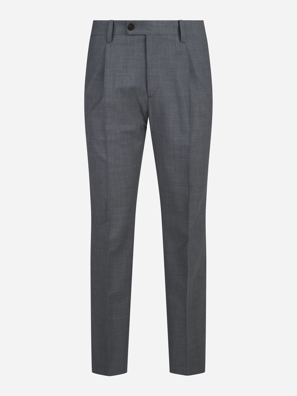 Pantalone sartoriale con risvolto grigio - vista frontale