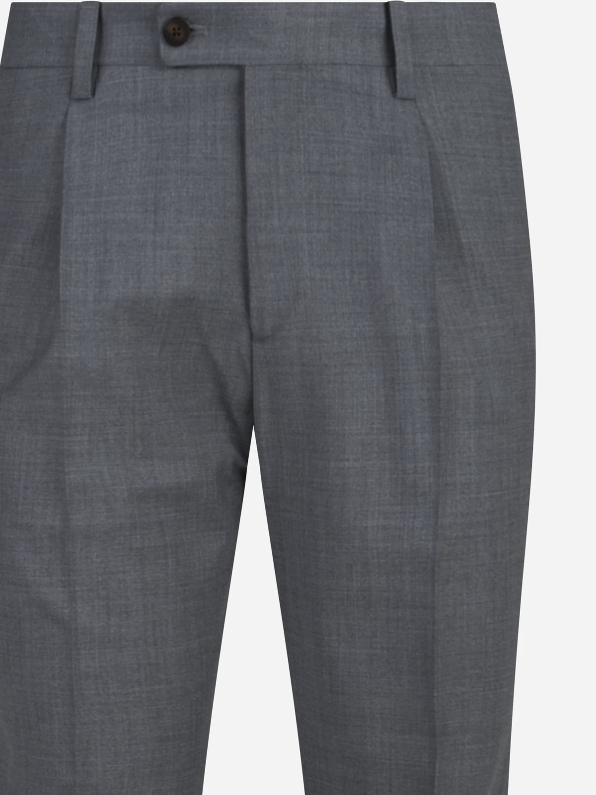 Pantalone sartoriale con risvolto grigio - vista posteriore