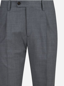 Pantalone sartoriale con risvolto grigio - vista posteriore