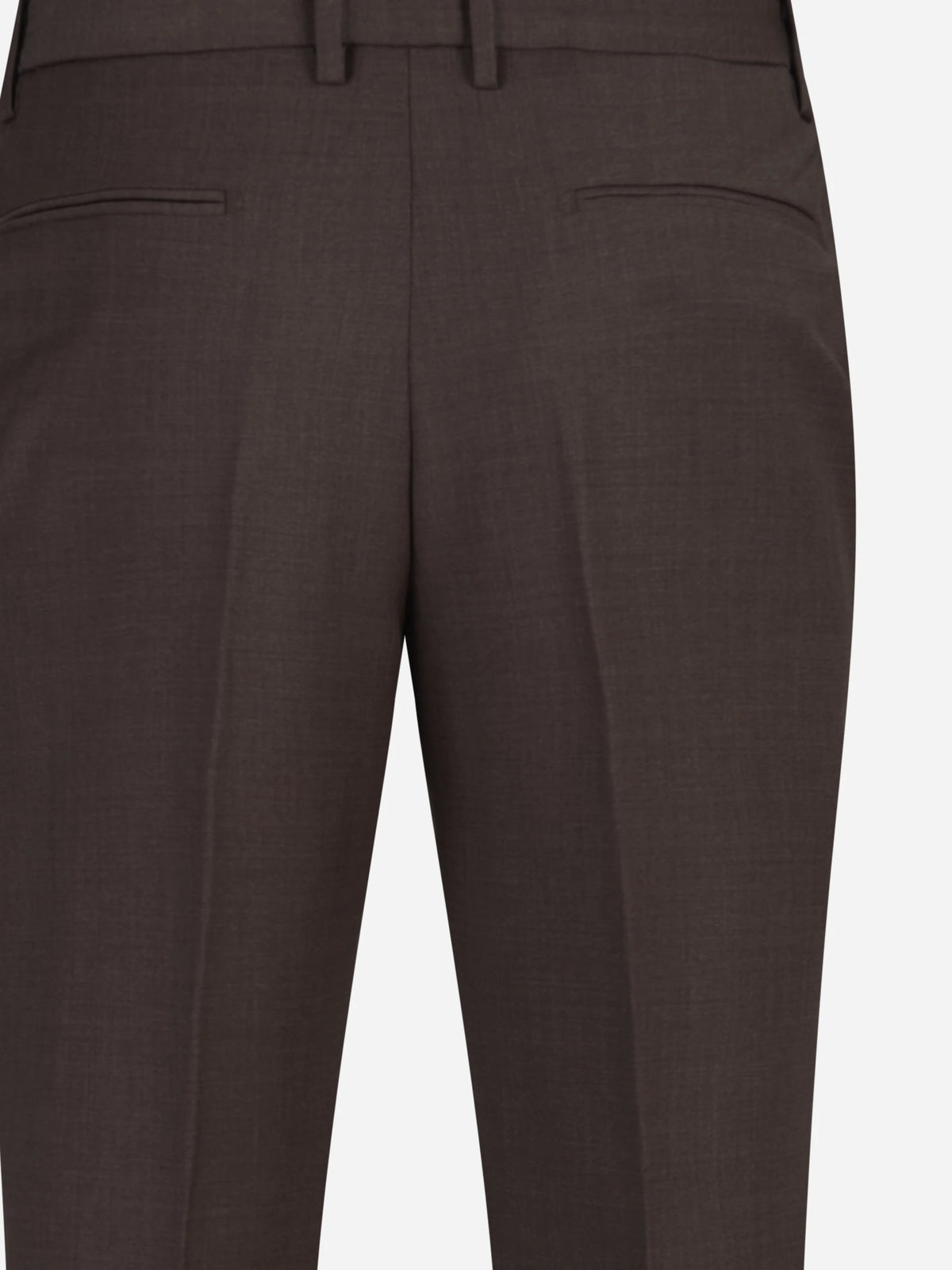 Pantaloni in lana con risvolto marrone - dettaglio del prodotto