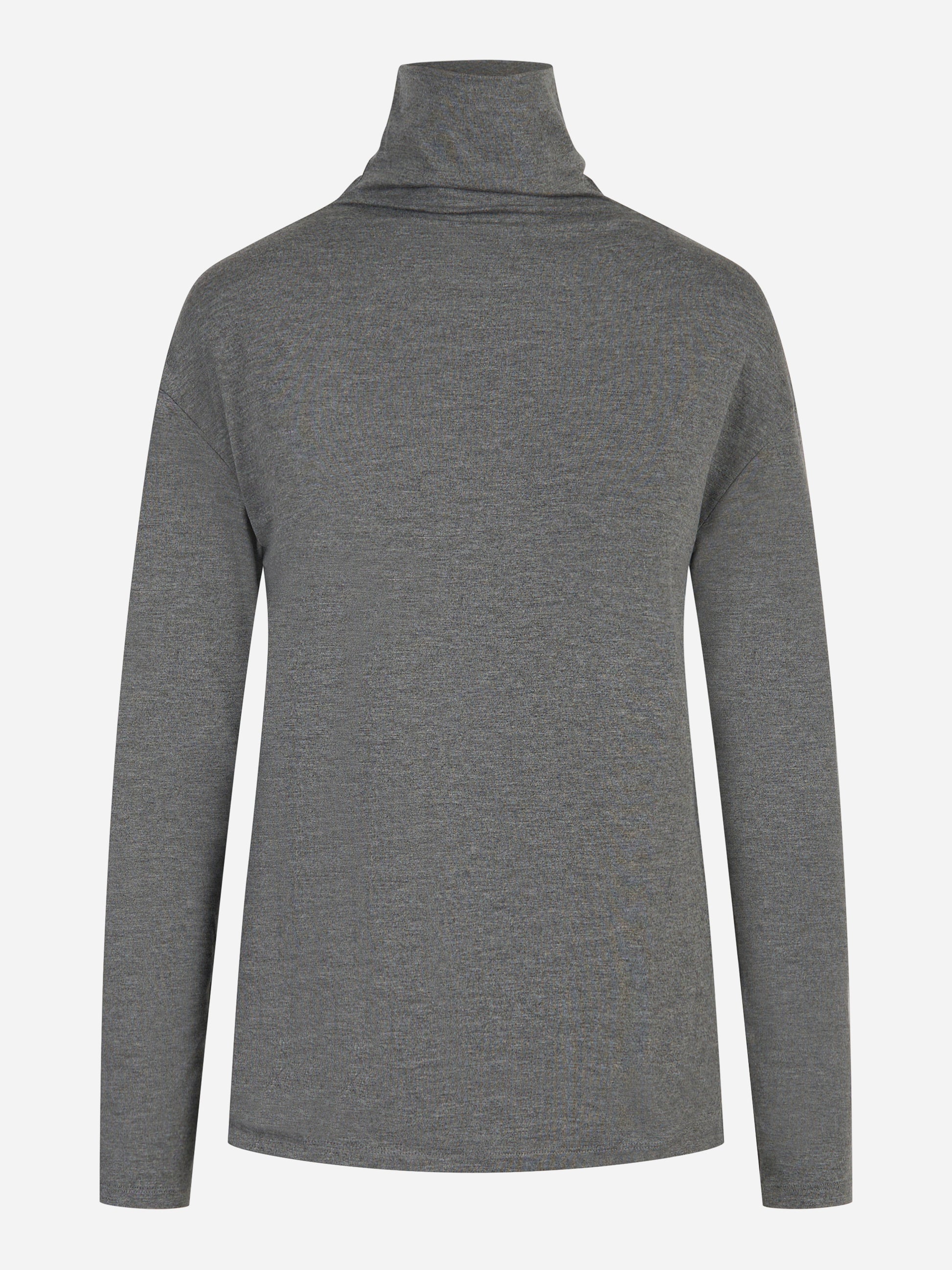 Dolcevita grigio in viscosa stretch a maniche lunghe - Universel Sport Chic