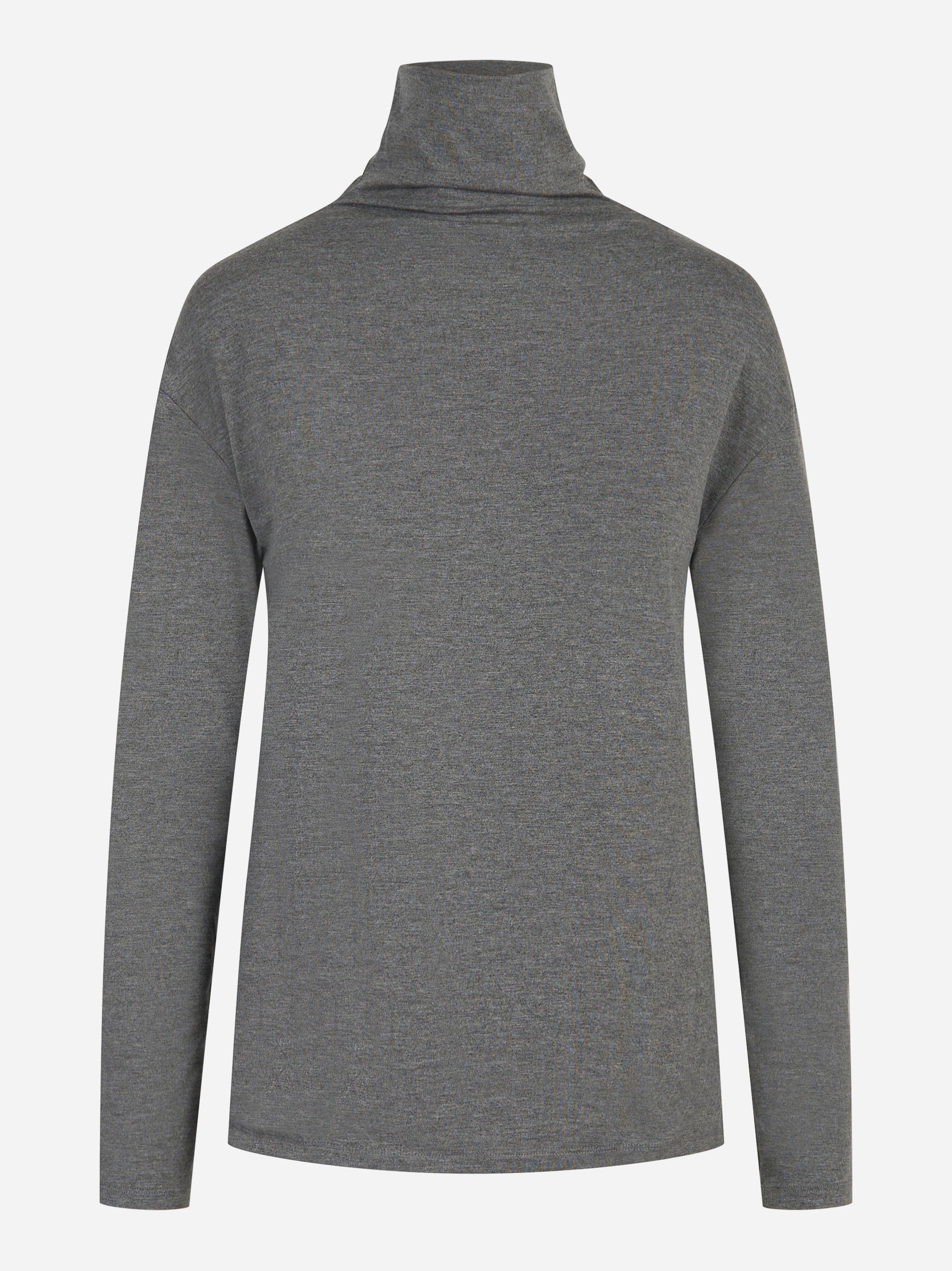 Dolcevita grigio in viscosa stretch a maniche lunghe - Universel Sport Chic