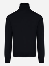 Dolcevita in lana vergine blu navy PT TORINO - fronte
