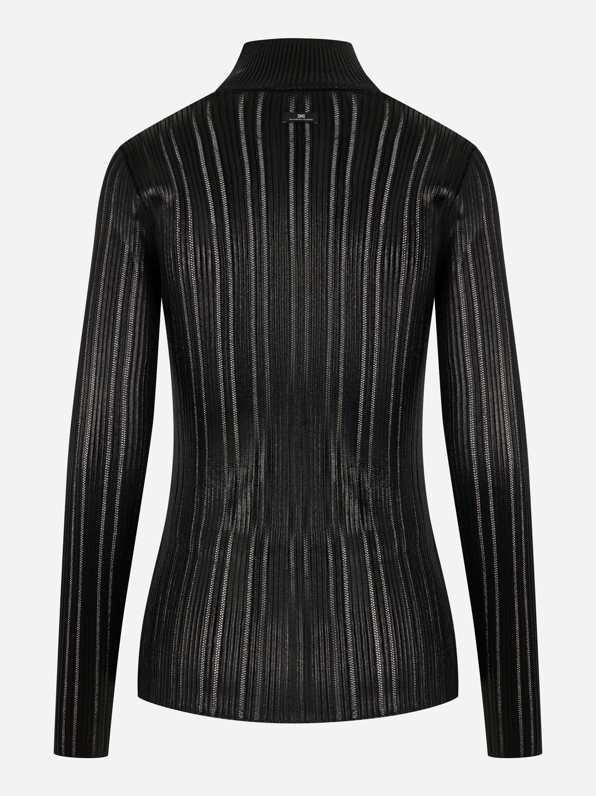 Dolcevita nero con righe trasparenti Elisabetta Franchi – retro