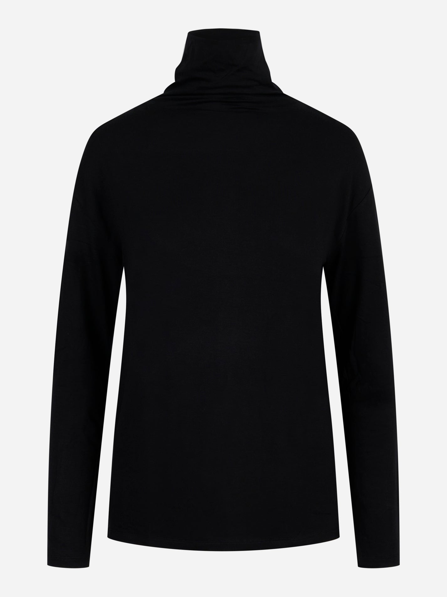 Dolcevita nero in viscosa stretch UNIVERSEL SPORT CHIC – vista frontale