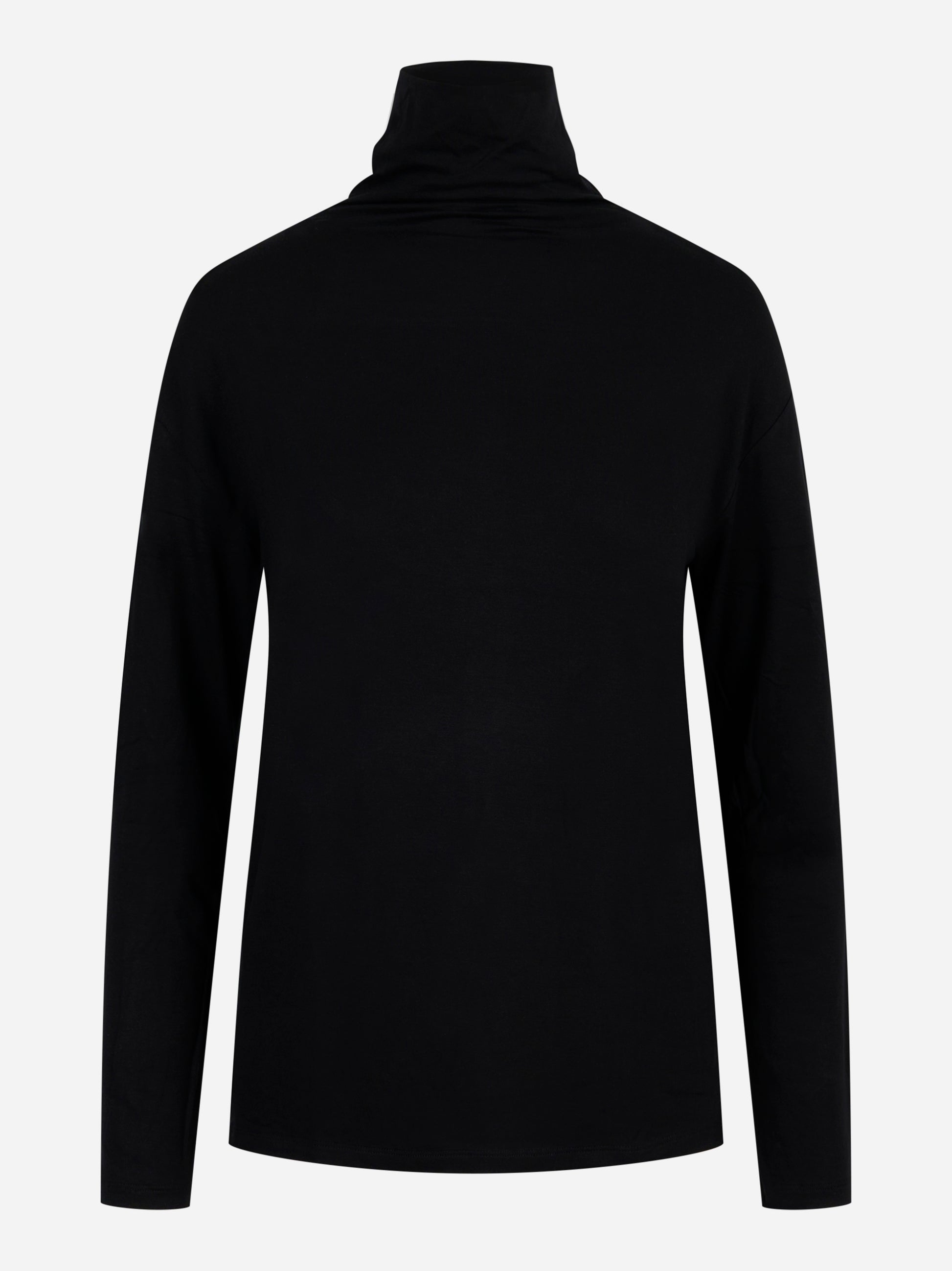 Dolcevita nero in viscosa stretch UNIVERSEL SPORT CHIC – vista frontale
