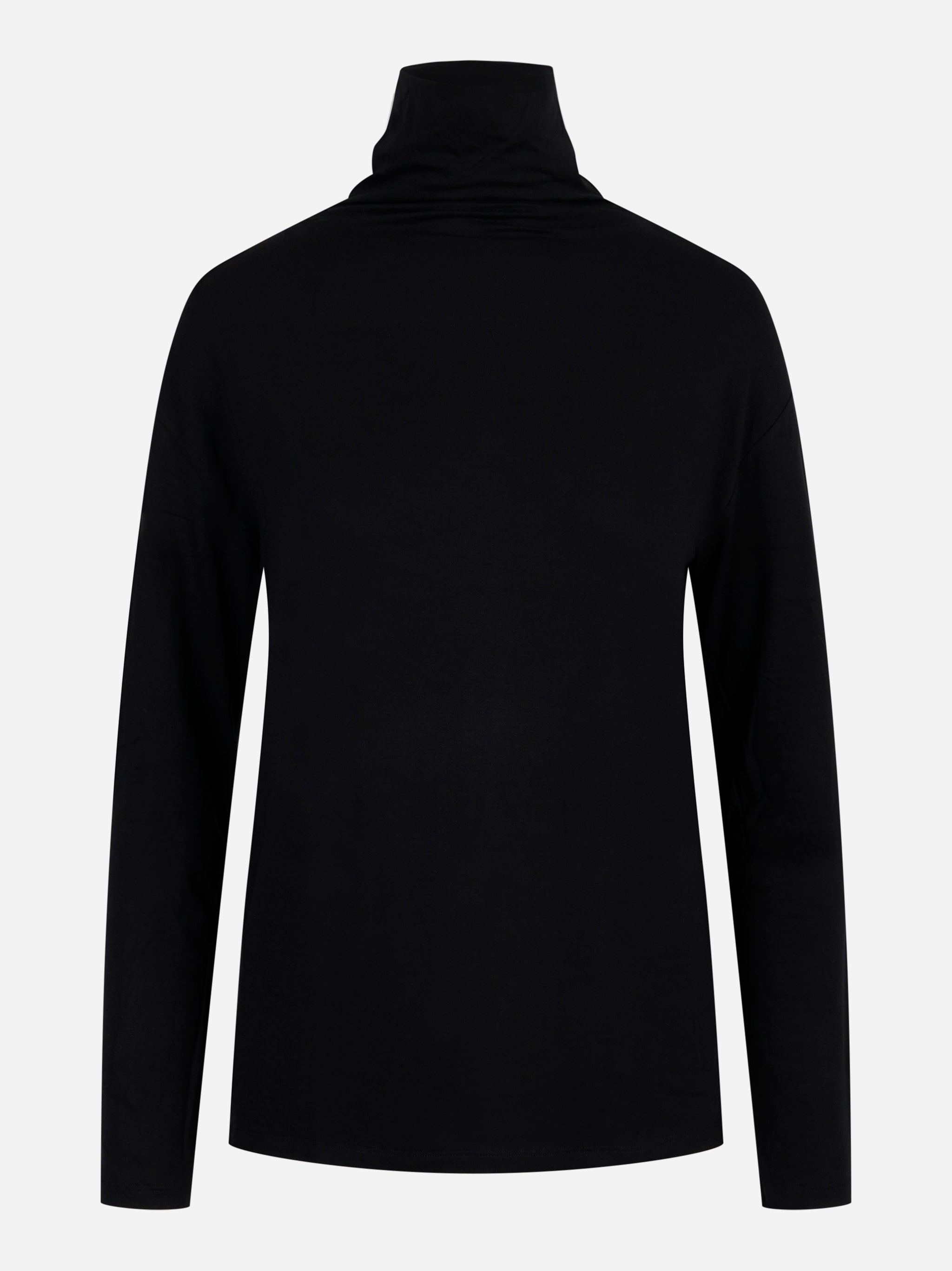 Dolcevita nero in viscosa stretch UNIVERSEL SPORT CHIC – vista frontale