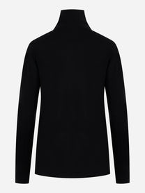 Dolcevita nero in viscosa stretch UNIVERSEL SPORT CHIC – vista posteriore