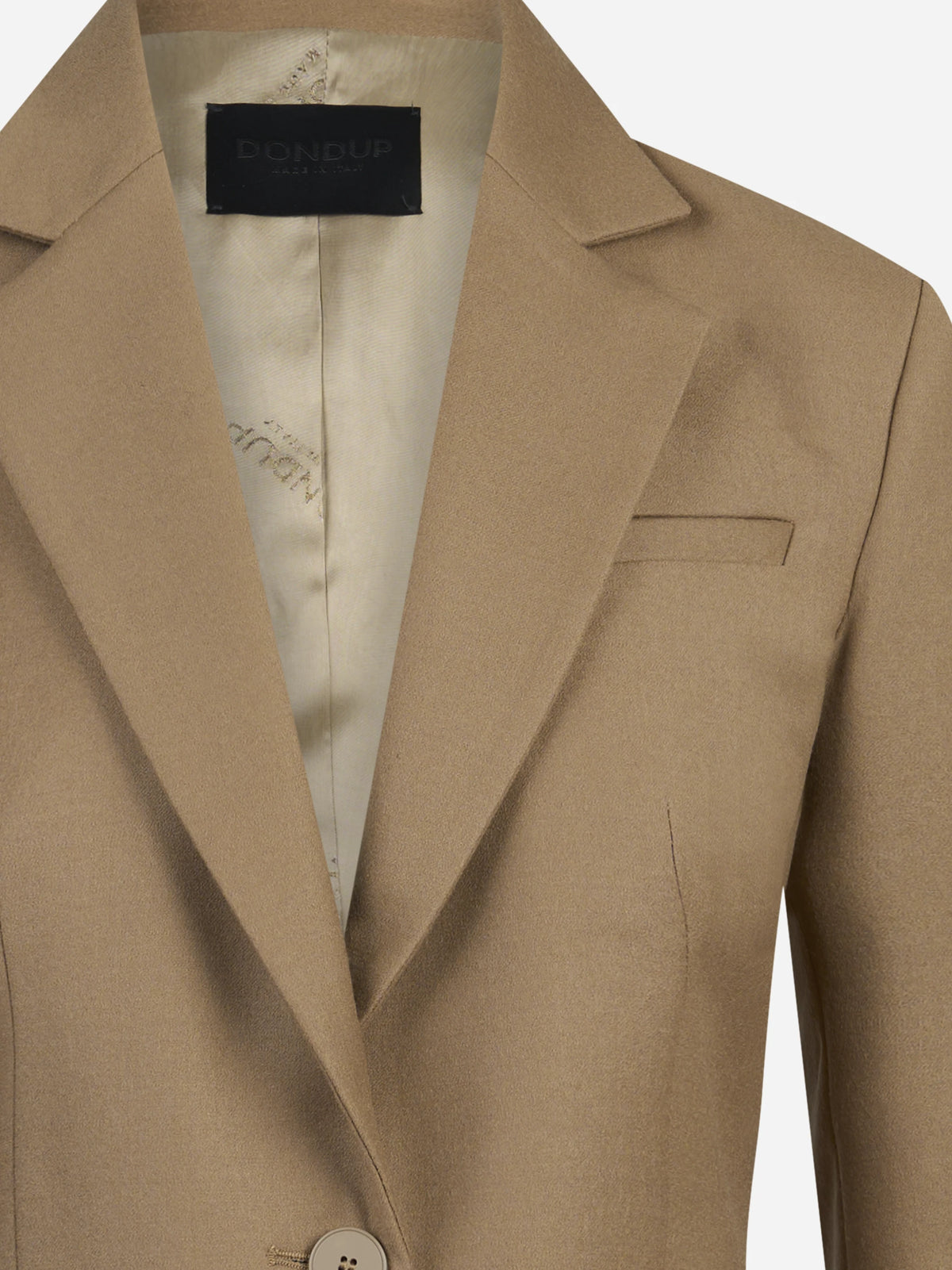 Blazer slim fit in lana stretch cammello - dettaglio del prodotto