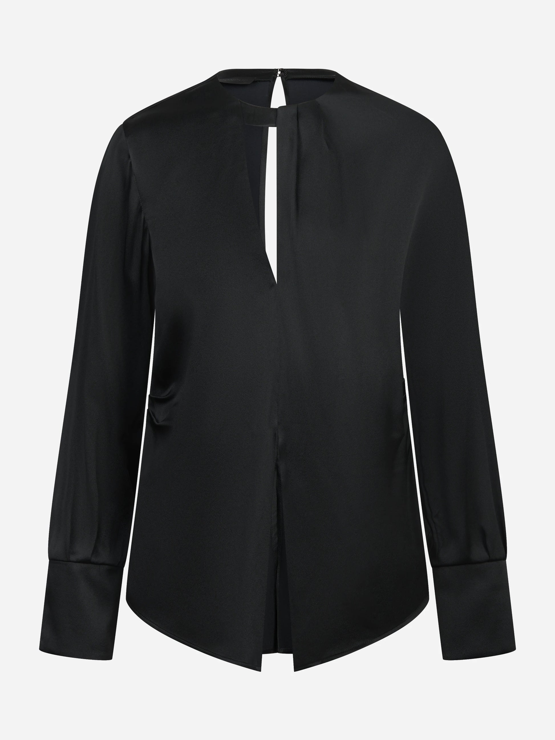 Camicia in misto seta nera
