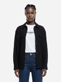 Camicia in viscosa nera