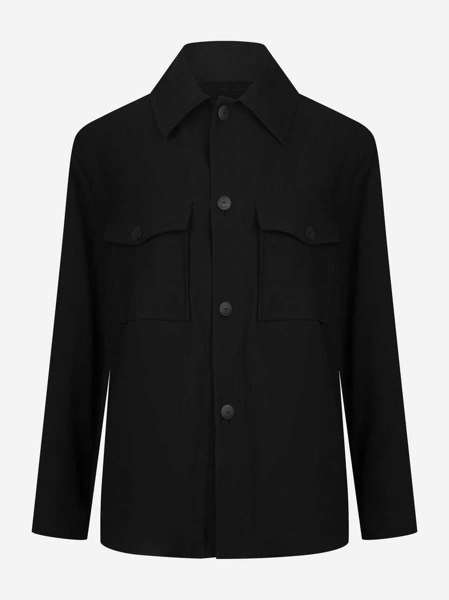 Camicia in viscosa nera