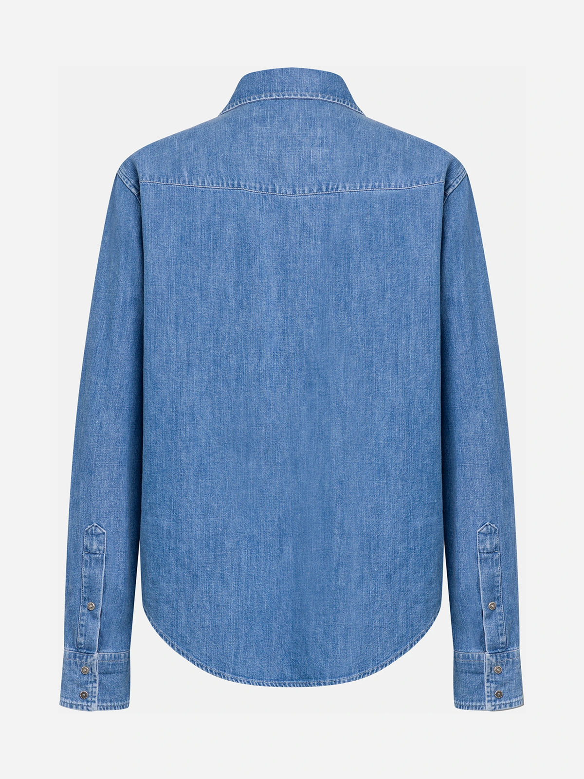 Camicia in denim con tasche blu - vista posteriore