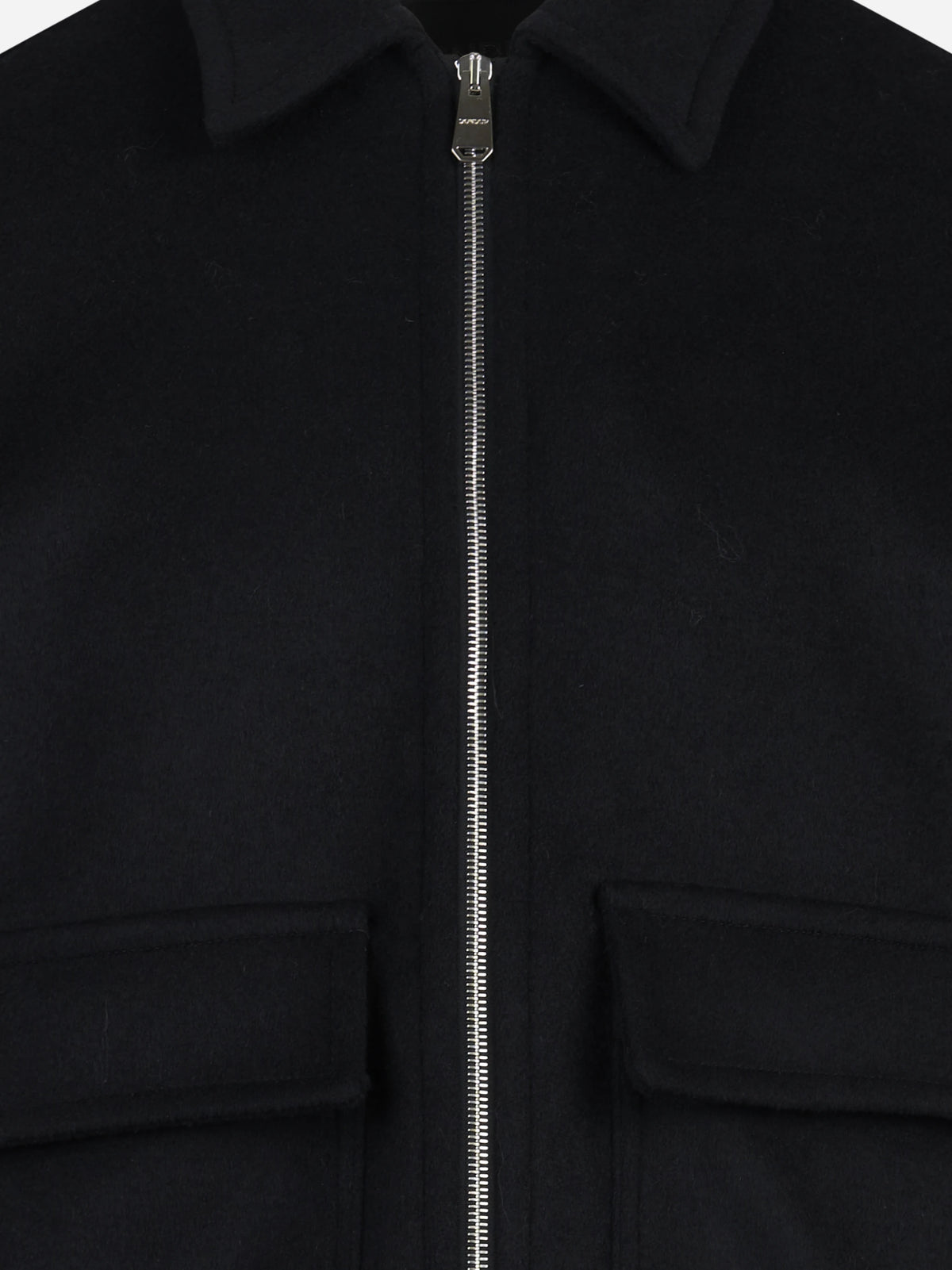 Giacca regular fit in velluto misto lana nero - vista posteriore