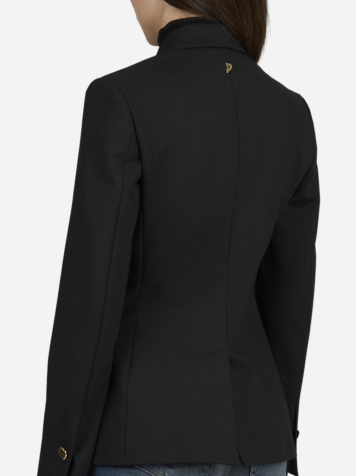 Blazer doppiopetto slim fit in tela bistretch - indossato, vista alternativa