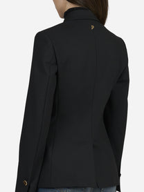Blazer doppiopetto slim fit in tela bistretch - indossato, vista alternativa