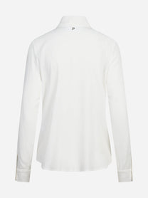 Camicia regular fit in crêpe de Chine misto seta