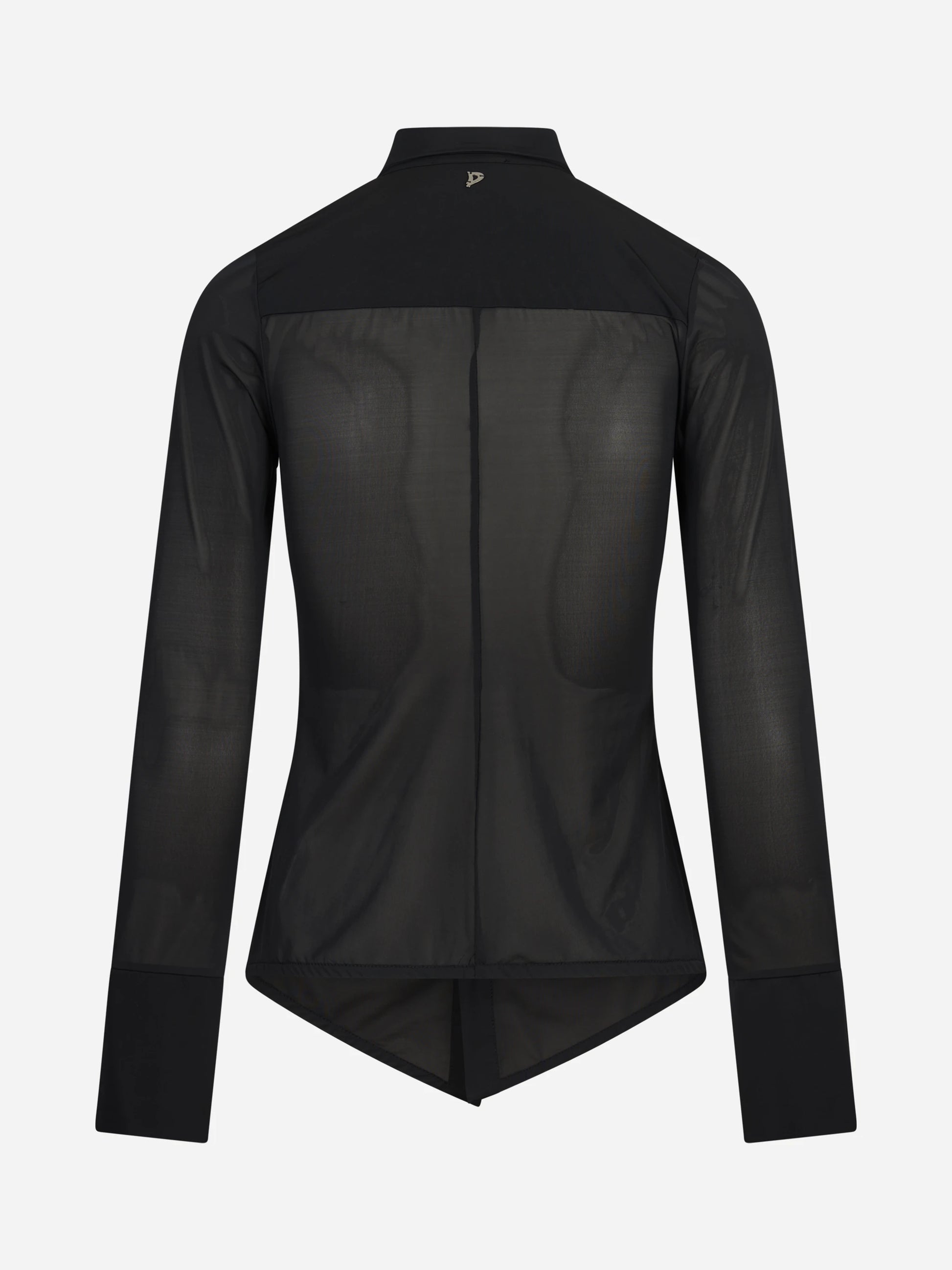 Camicia slim fit in crêpe tulle