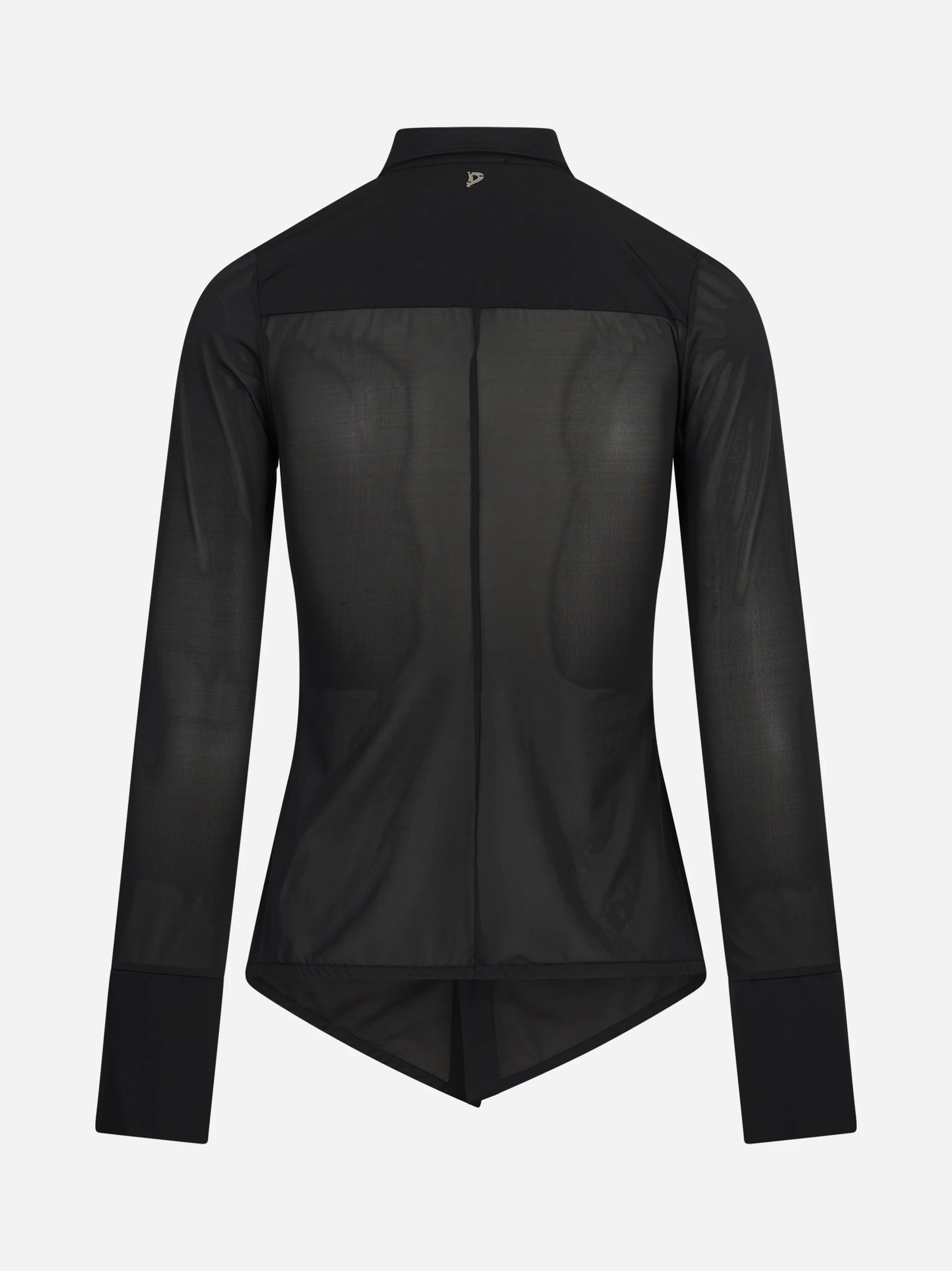Camicia slim fit in crêpe tulle