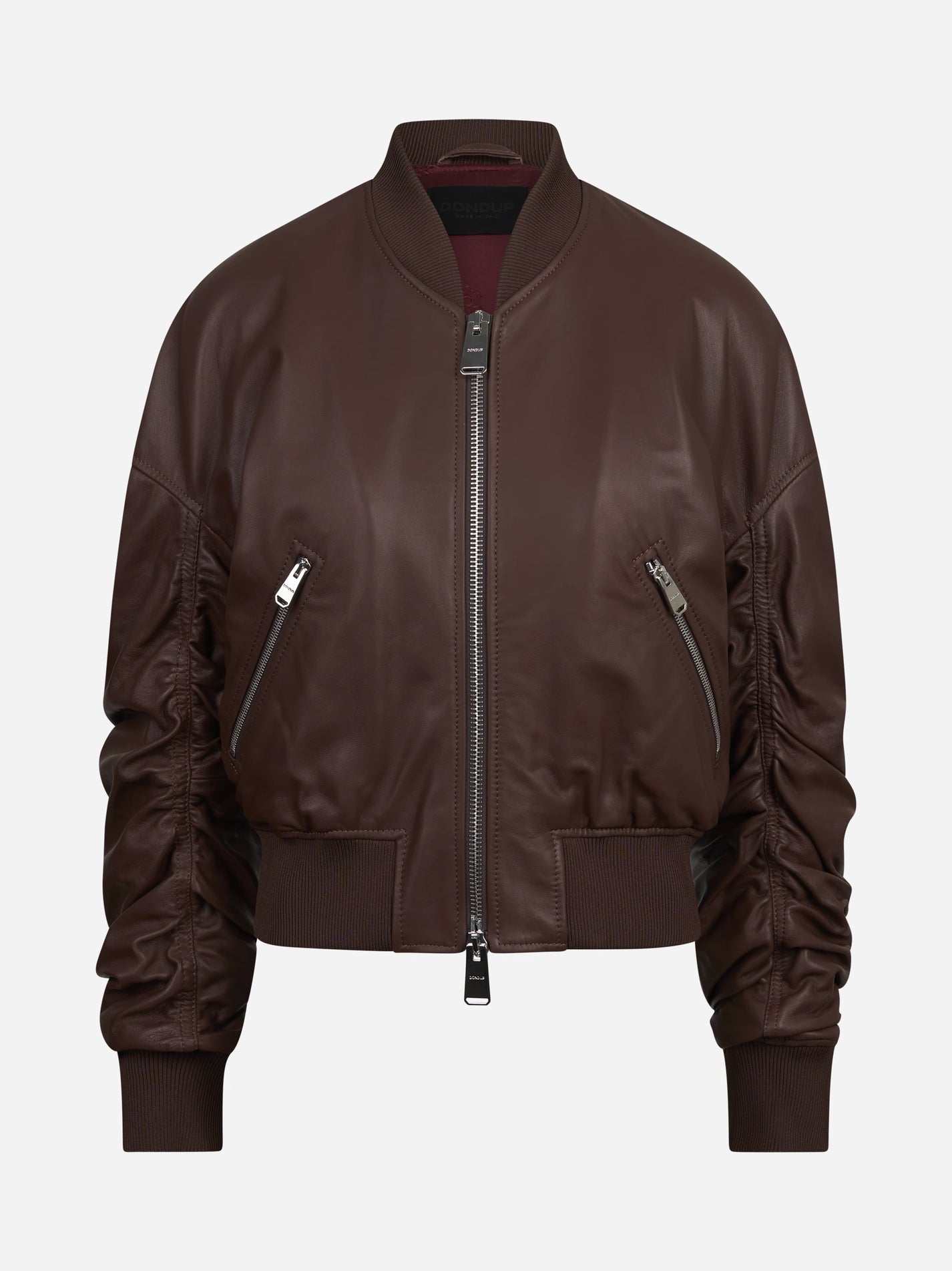 Bomber oversize in pelle di agnello DONDUP – immagine 1 di 3