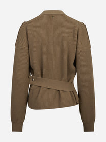 Cardigan pescatore regular-fit marrone