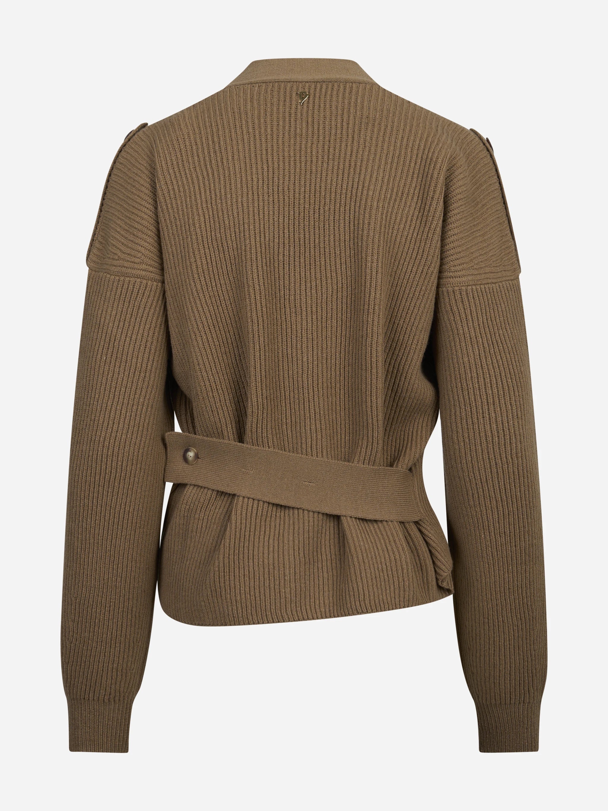 Cardigan pescatore regular-fit marrone