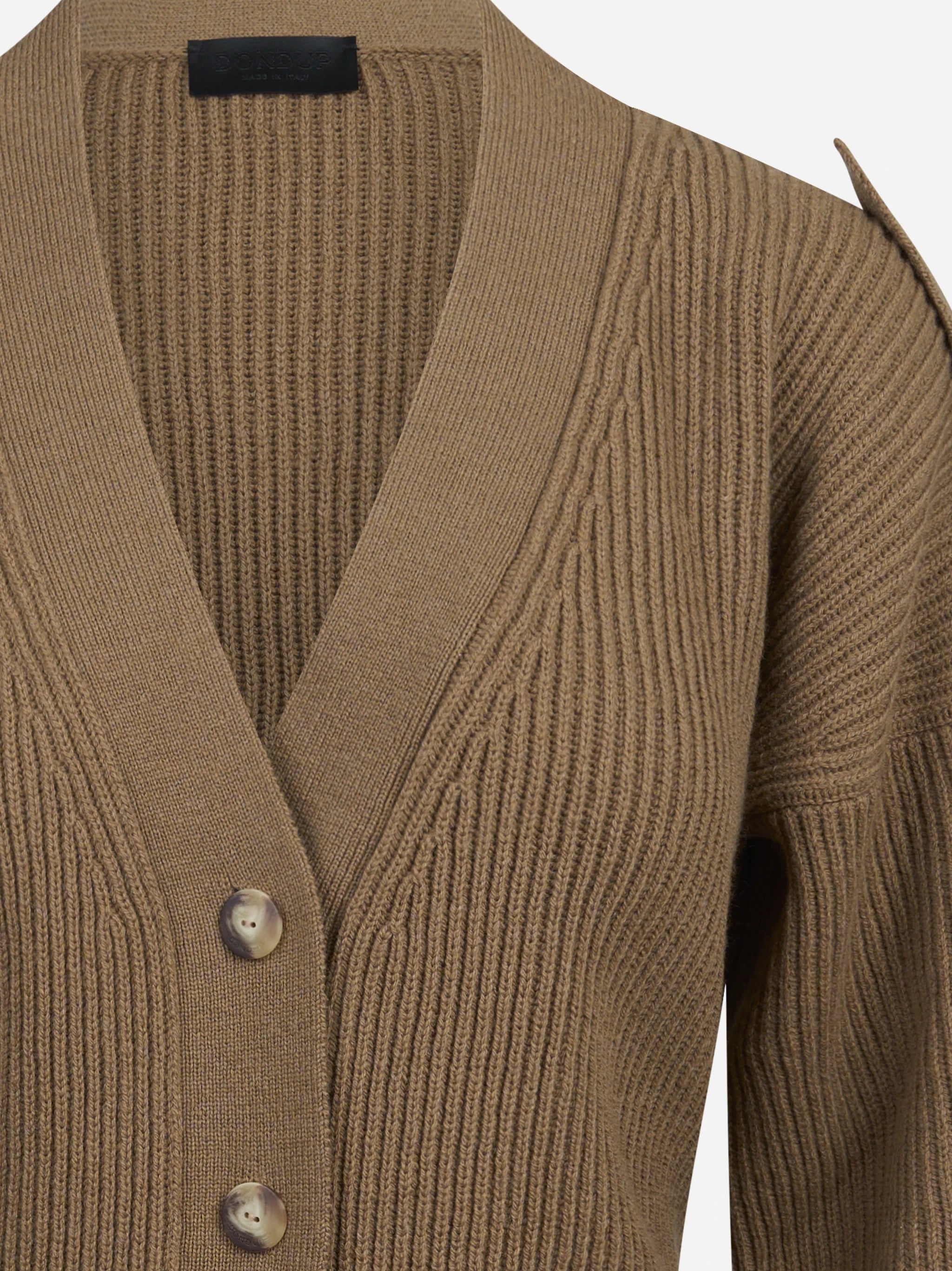 Cardigan pescatore regular-fit marrone