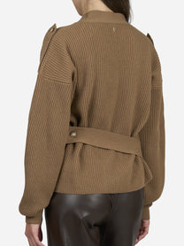 Cardigan pescatore regular-fit marrone - indossato, vista alternativa