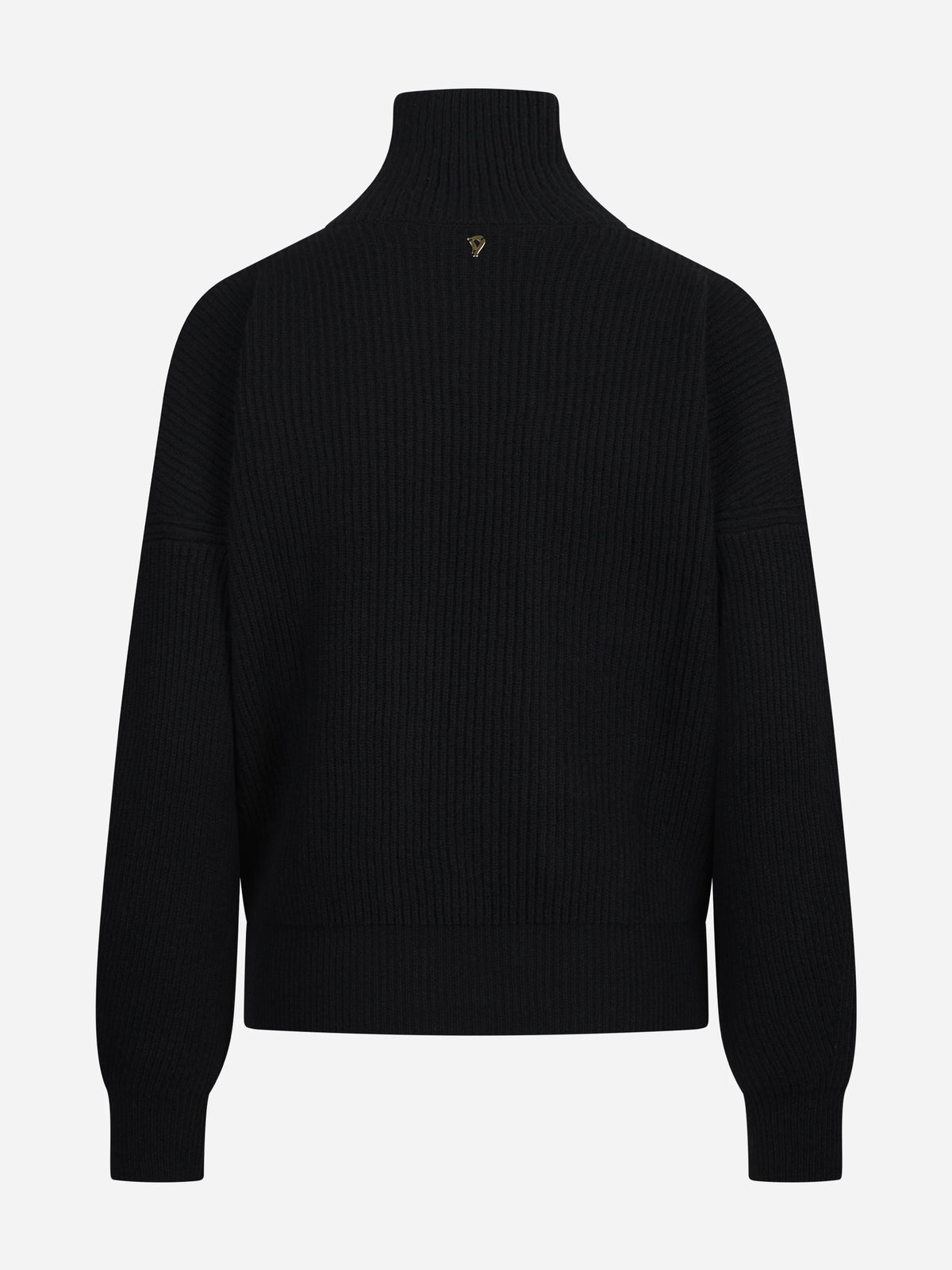 Maglia collo alto regular-fit nera DONDUP – immagine 2 di 3