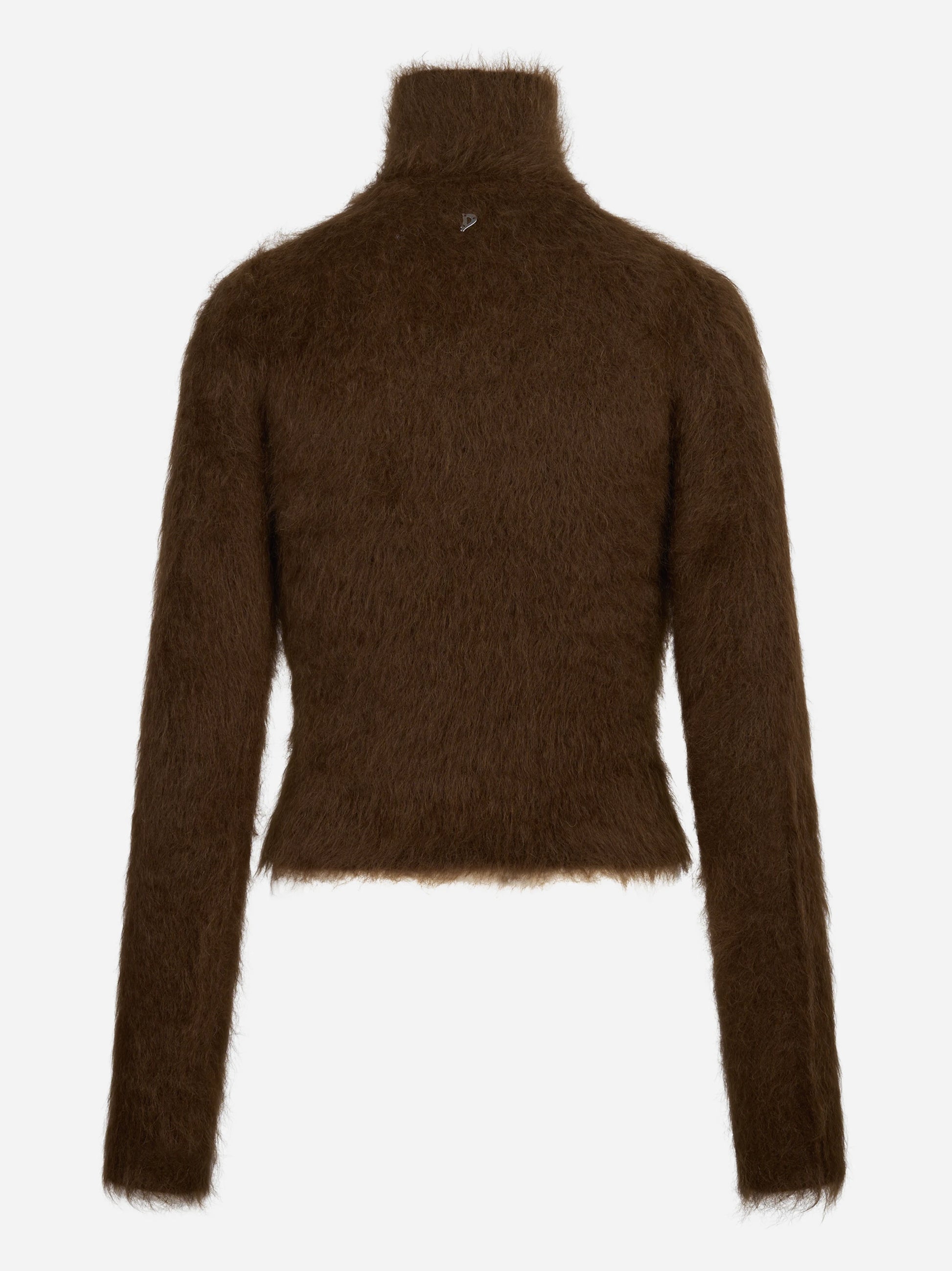 Maglia collo alto slim-fit marrone