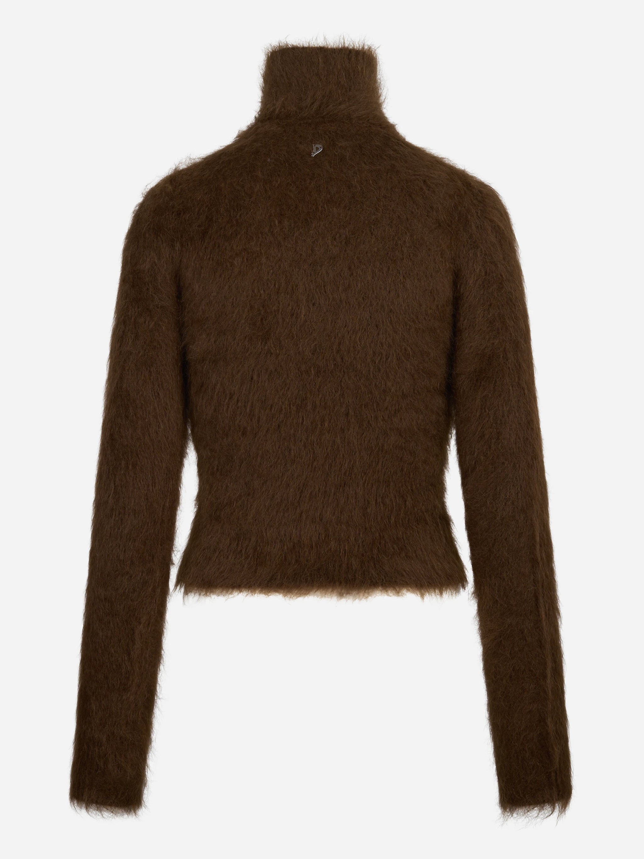 Maglia collo alto slim-fit marrone