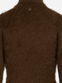 Maglia collo alto slim-fit marrone