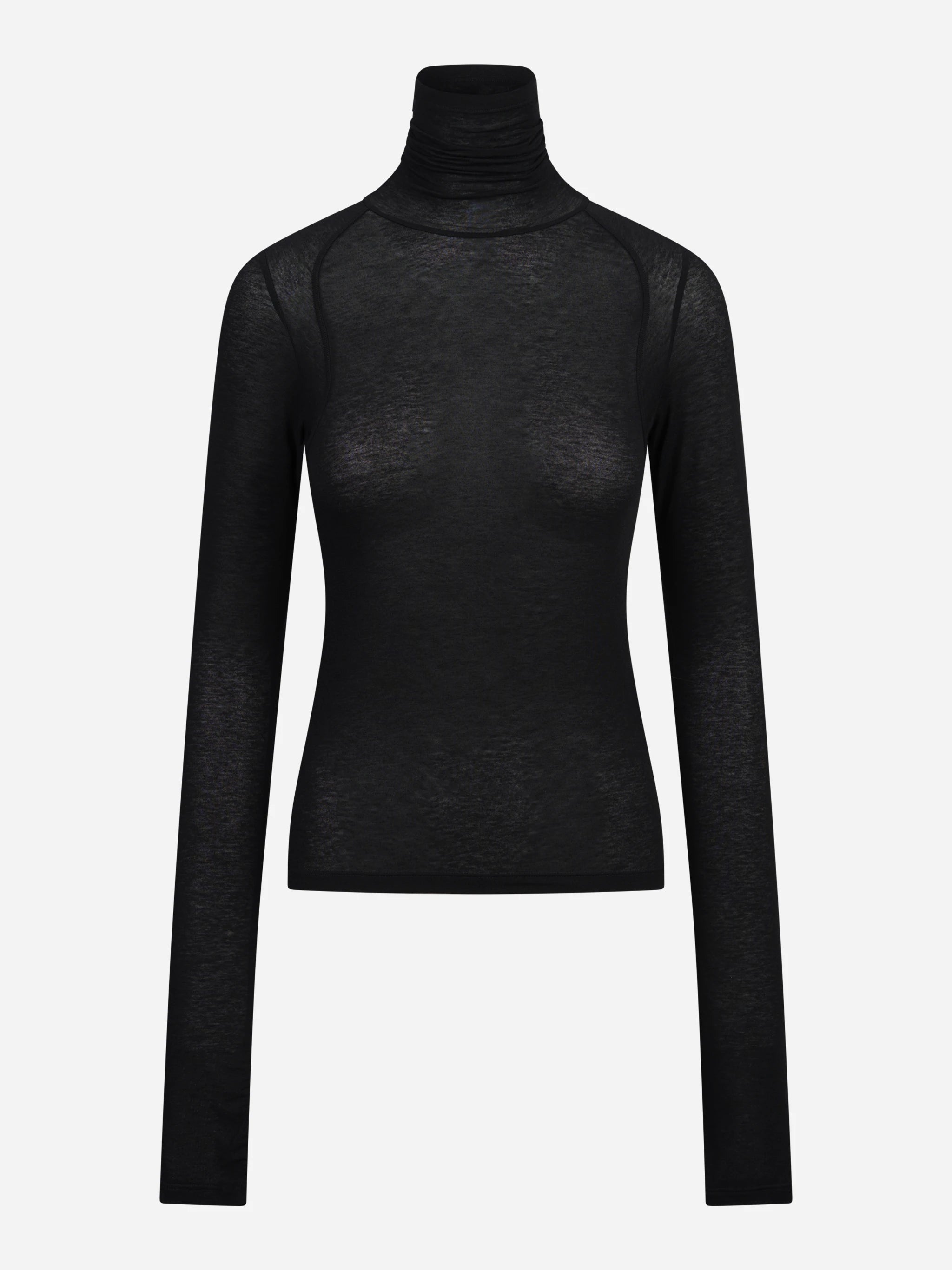 Maglia collo alto slim-fit nera DONDUP – immagine 1 di 3