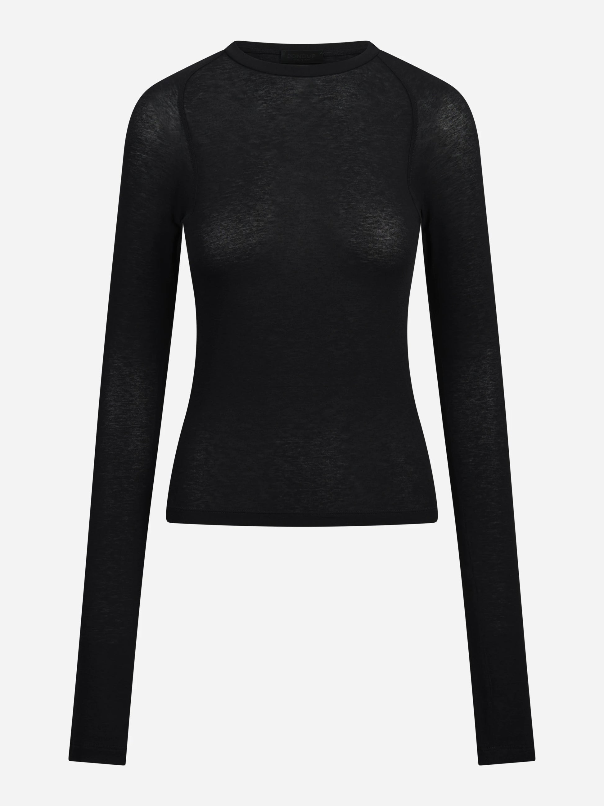 Maglia girocollo slim-fit nera