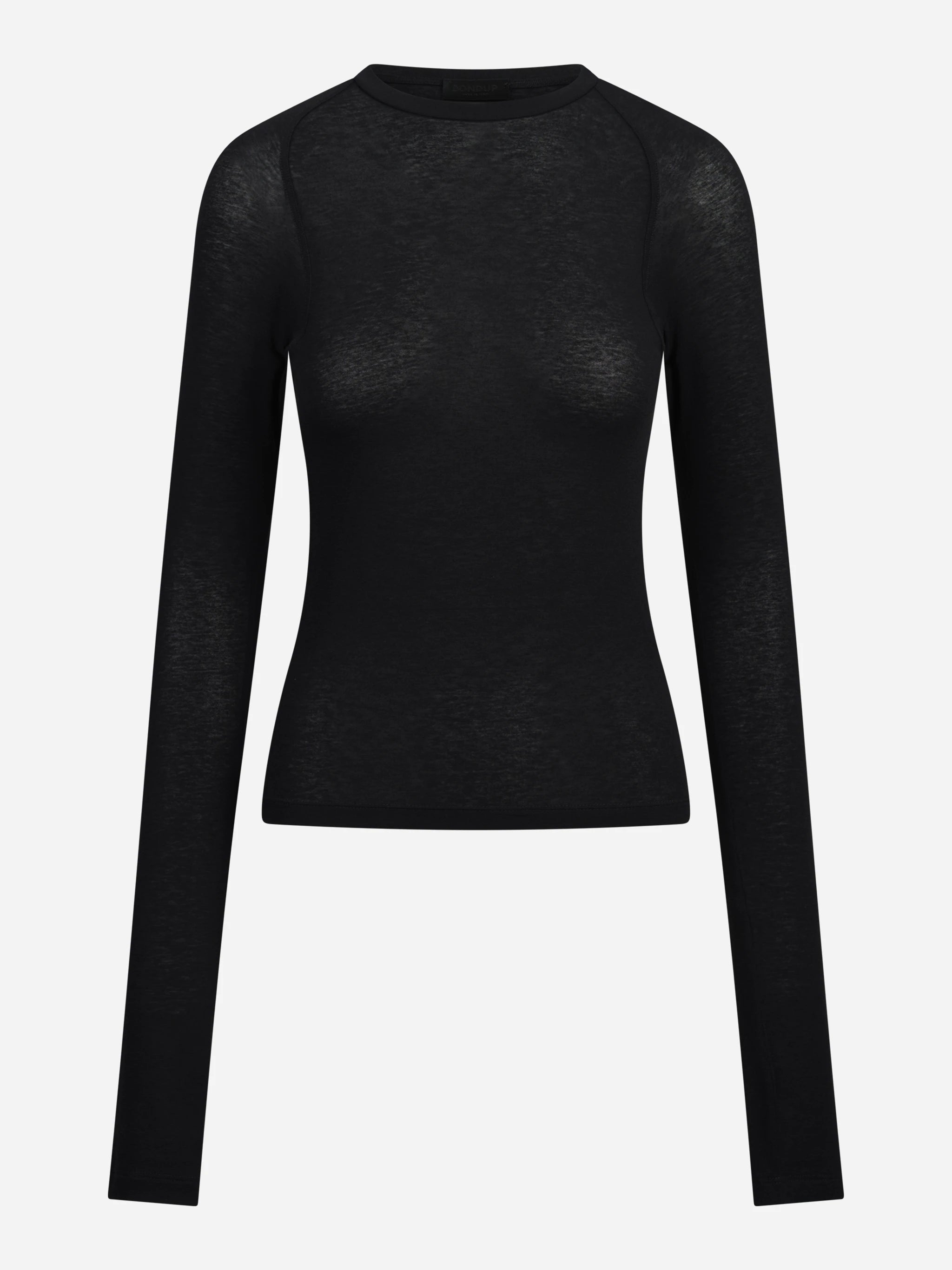 Maglia girocollo slim-fit nera