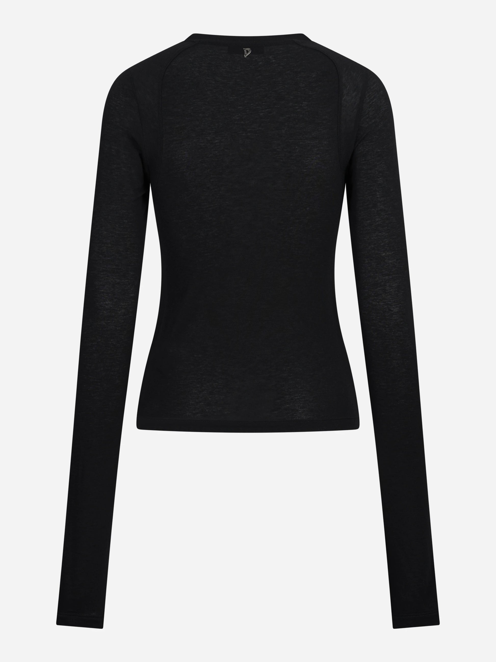 Maglia girocollo slim-fit nera