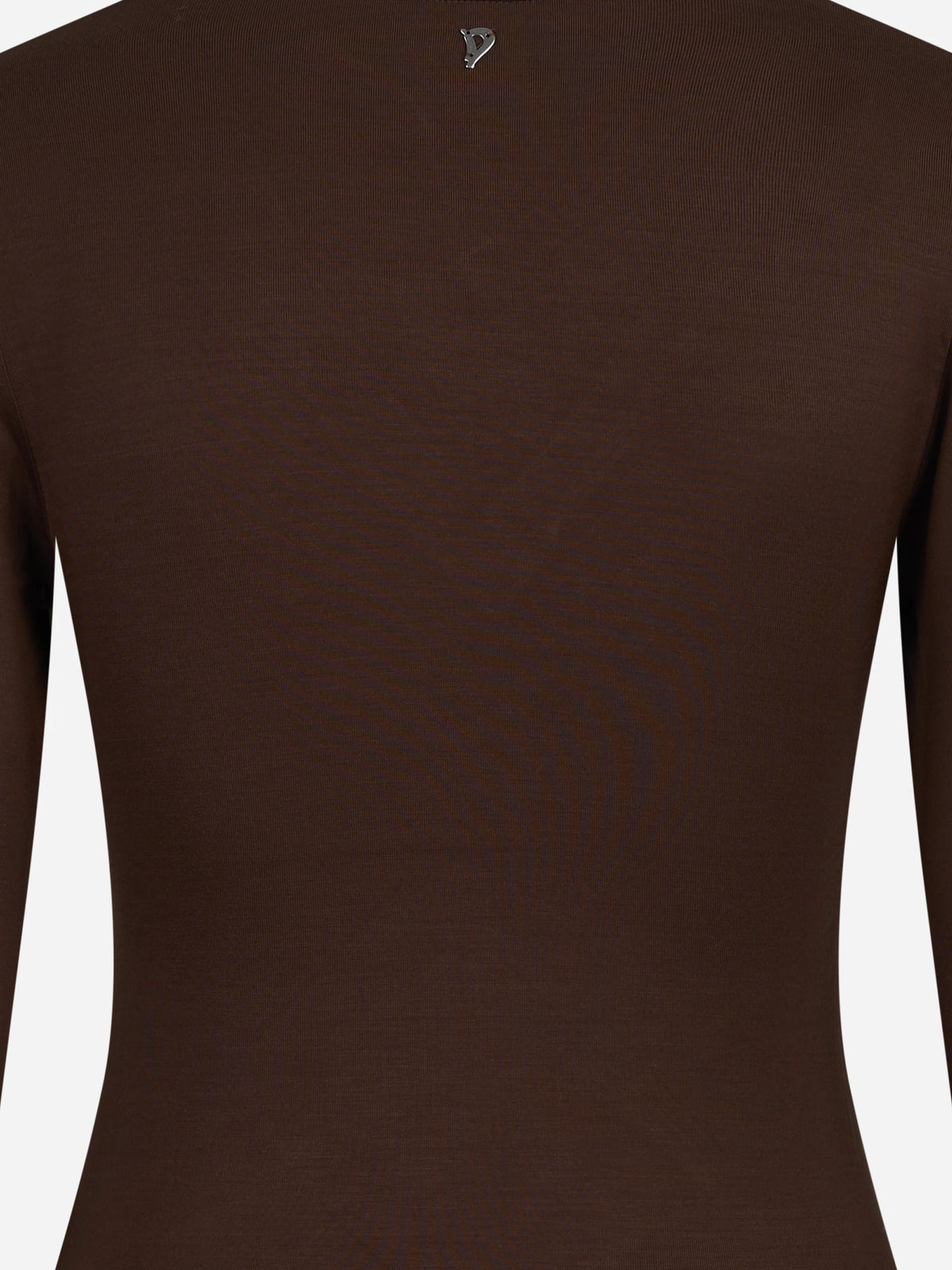 Maglia scollo a V slim-fit marrone DONDUP – immagine 3 di 3