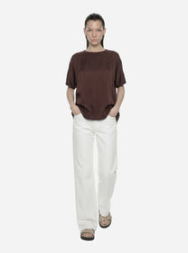 Jeans Jacklyn wide leg in bull stretch bianco