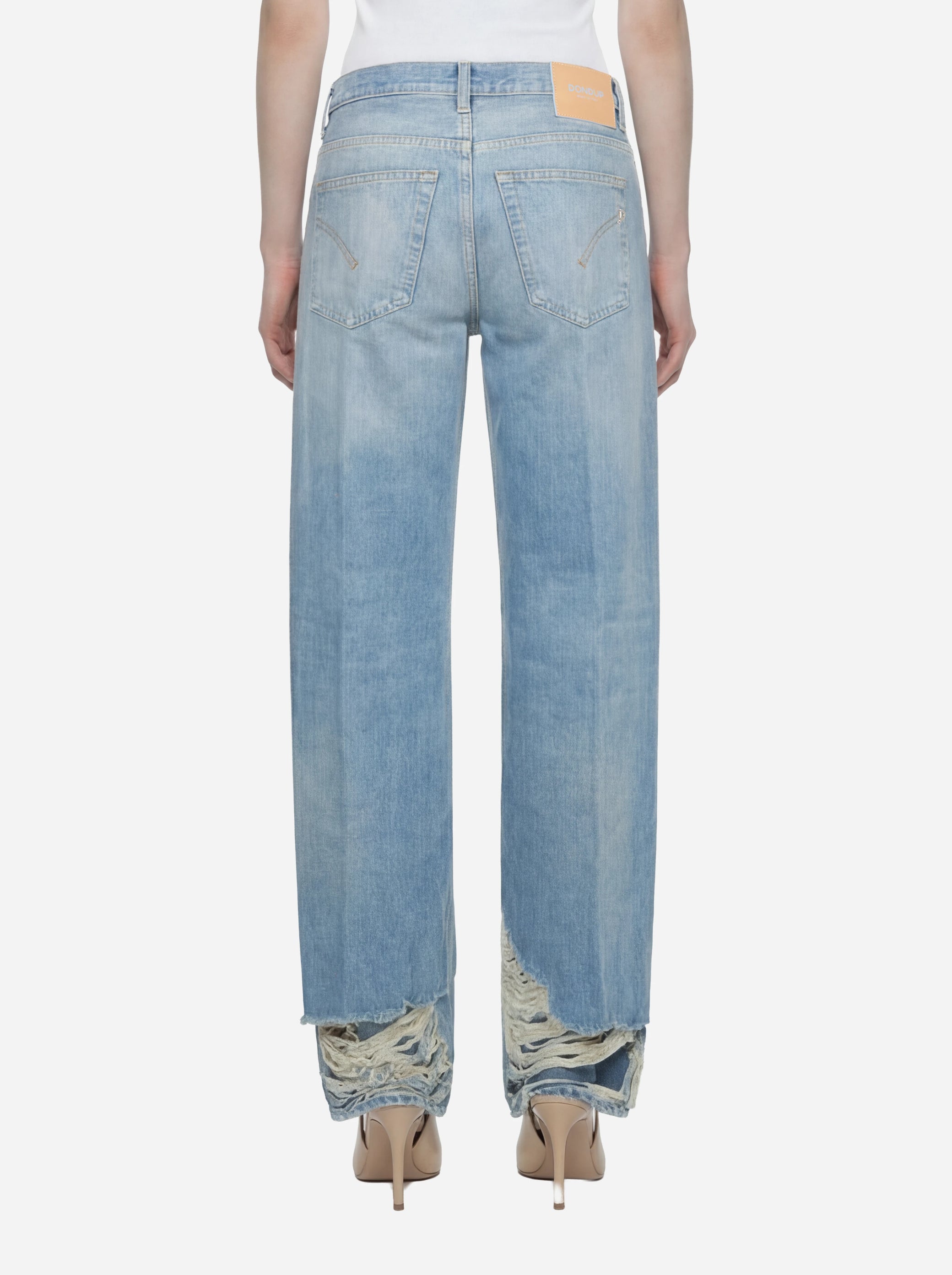 Jeans Jacklyn wide leg in denim fisso
