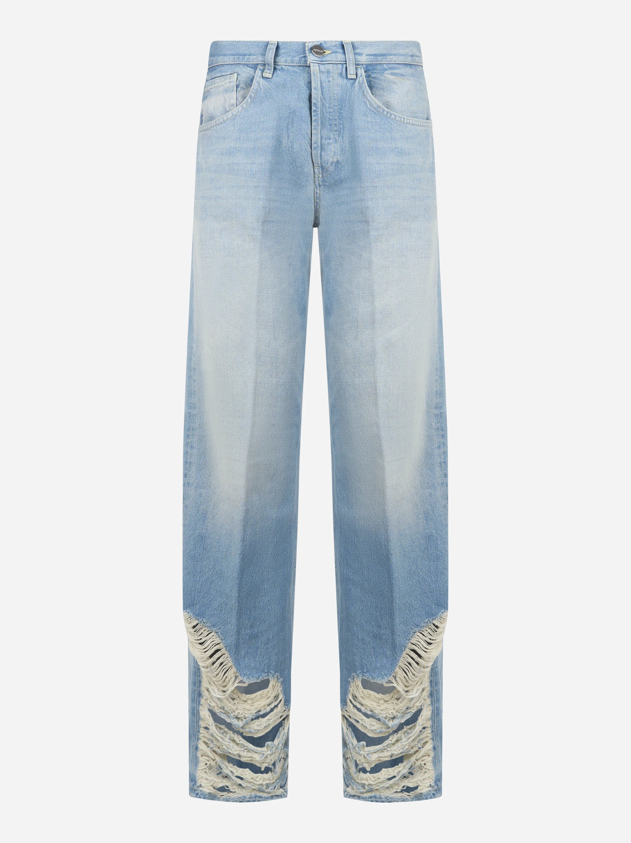 Jeans Jacklyn wide leg in denim fisso