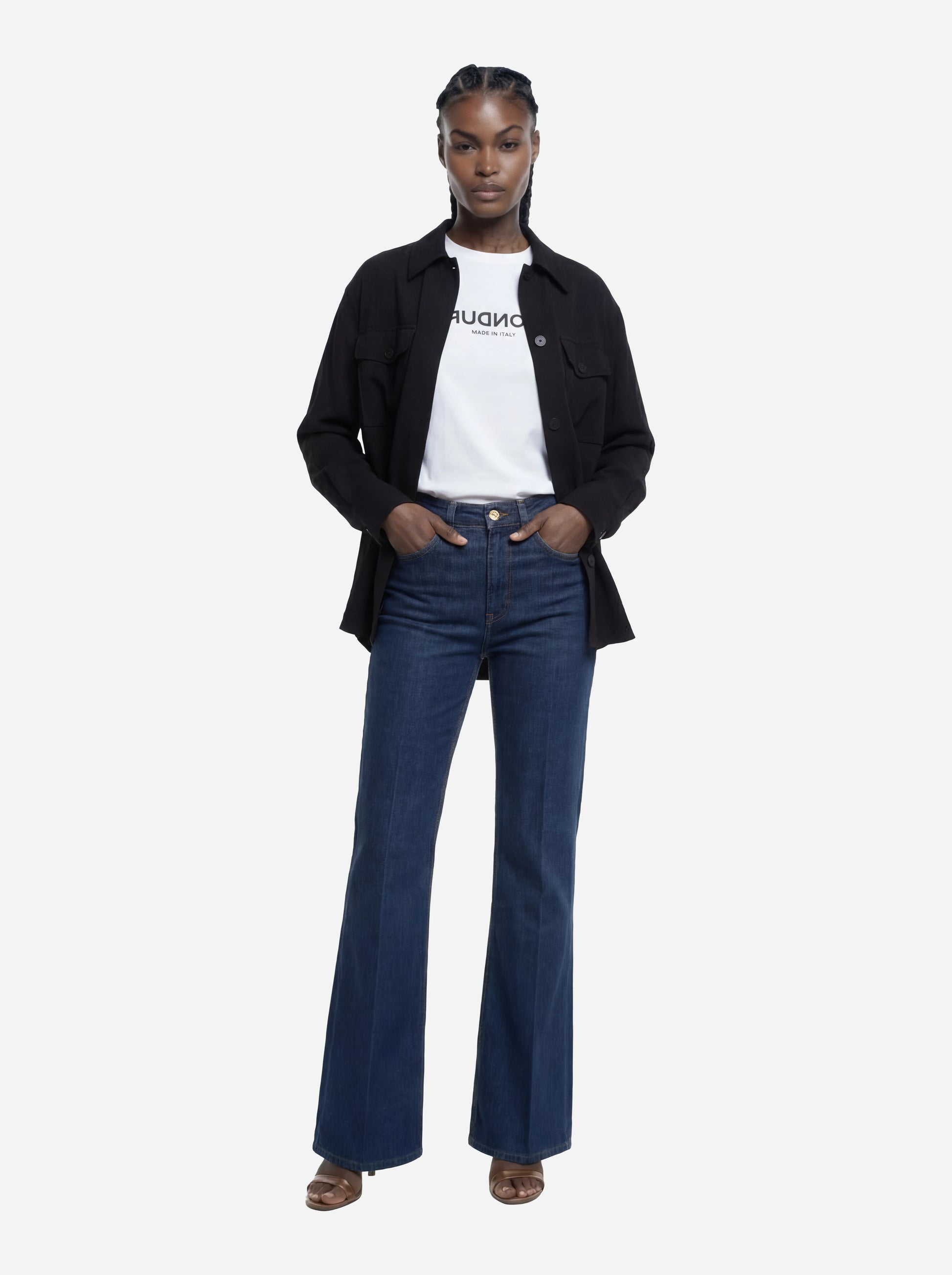 Camicia in viscosa nera