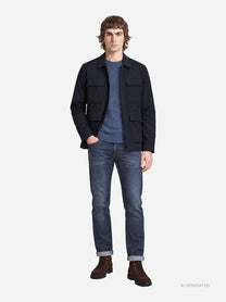 Jeans George slim fit blu - indossato, look completo