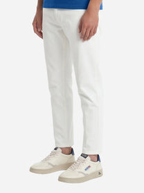 Jeans carrot fit Brighton in denim stretch bianco