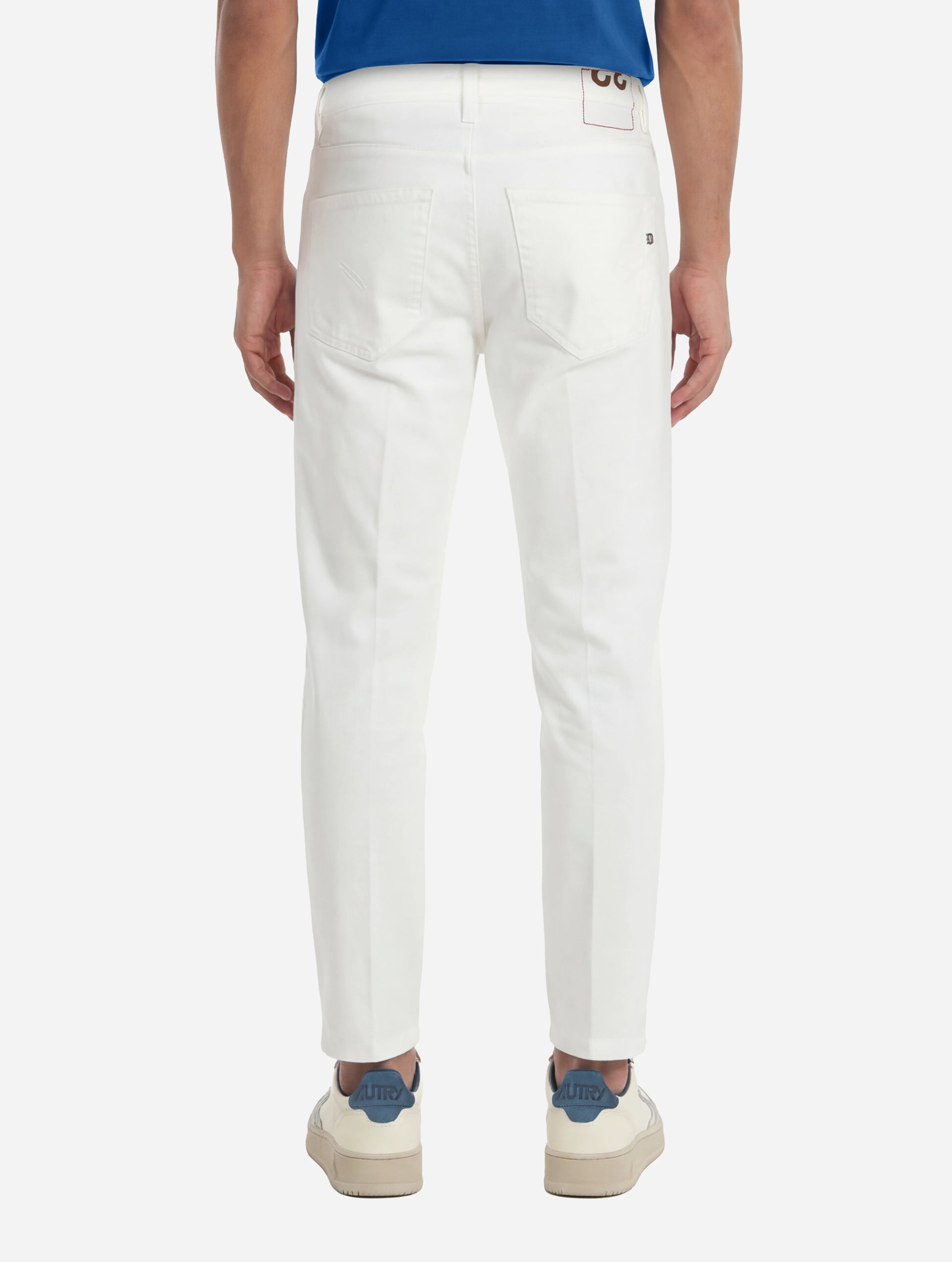 Jeans carrot fit Brighton in denim stretch bianco