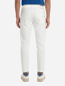 Jeans carrot fit Brighton in denim stretch bianco